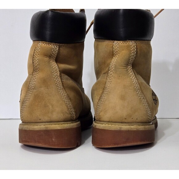 Timberland Classic Work Boots Mens 9.5 10061 Wheat 6 Inch Premium Nubuck - Picture 12 of 14